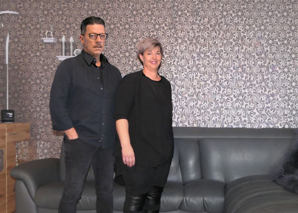 Friseur Andreas Steininger-Gass und Friseurin Martina Dieterle im Haartreff28 in Offenburg-Waltersweier.